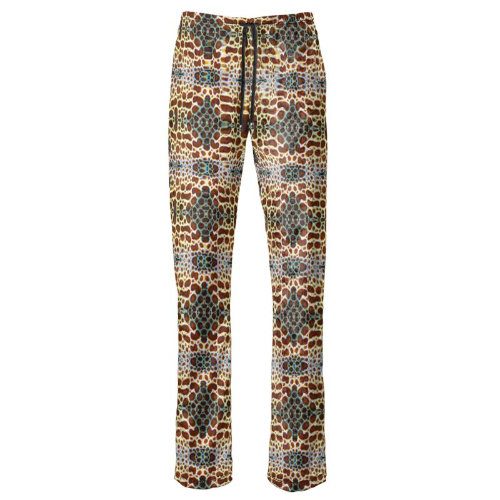 Harlequin Sweetlips Crushed Velour Trousers brown yellow